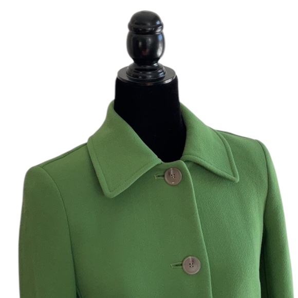 J. Crew Green Wool Blend Coat, size 2 - Picture 2 of 15